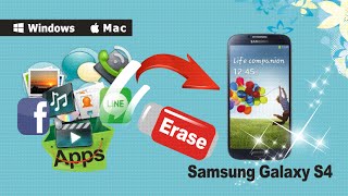 How to Erase amp Clear All Data from Your Samsung Galaxy S4 Permanently by MobileTrans [upl. by Nnylatsirk]