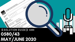 058043 MayJune 2020 Marking Scheme MS Audio Voiceover [upl. by Mitchael]