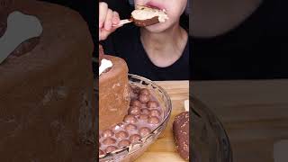 ASMR CHOCOLATE ICE CREAM CAKE MALTESERS MILK MAGNUM SKIPPY NUTELLA DESSERT MUKBANG먹방咀嚼音EATING SOUNDS [upl. by Nyliram707]