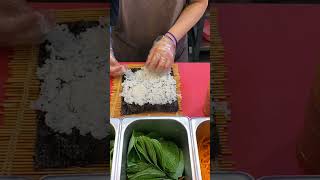 Bacon Kimbap 삼겹살김밥  Korean Street Food shortsvideo [upl. by Edge]