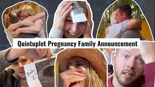 Quintuplet Pregnancy Announcement Surprising Family With Crazy News Reactions Are Priceless [upl. by Anirt]