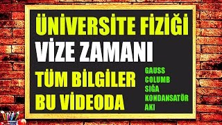 ÜNİVERSİTE FİZİĞİ 2 VİZEYE TEKRAR HER TÜRLÜ FORMÜL BU VİDEODA SINAVA GİRMEDEN NOT AL [upl. by Bruis]