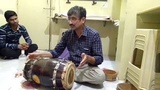 Sanjay Karandikar Pune IndiaTeaching Dholak Dholki  Basics  Lesson 1Music Classes In Pune [upl. by Kesley]