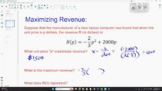 Maximize Profit Quadratic Story Problems [upl. by Yrroc50]