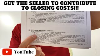 158  How to Get Sellers to Contribute to Closing Costs via TREC Contract [upl. by Ellertal]