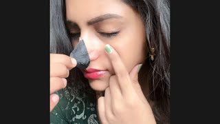 Part2  Trying Blackheads Removal Nose Strip😱😖 trending cooltrishu [upl. by Aihsikal]