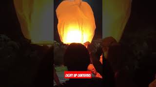 Floating lantern in the sky festival of lights  trending shorts 🥁🎉💫✨🌠 [upl. by Grewitz]