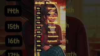 Ordinals ordinalnumbers learnenglish shorts [upl. by Aicilana438]