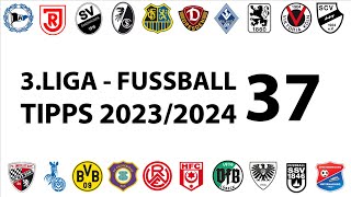 FussballTipps 3Liga  37Spieltag  Saison 20232024 [upl. by Gabbi63]