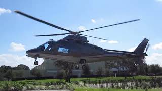 Helicopter Landing and Takeoff at Private Helipad [upl. by Aggie]