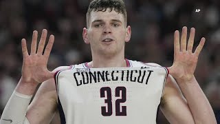 Donovan Clingan declares for NBA draft after second NCAA championship [upl. by Lenore]