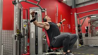 Chest Exercise  Cuffed Incline Cable Seated Fly [upl. by Airenahs]