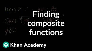 Creating new function from composition  Functions and their graphs  Algebra II  Khan Academy [upl. by Nivahb]