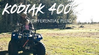 Yamaha Kodiak 400 Service  Differential Fluids [upl. by Eillak]