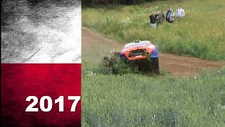 WRC rally Poland 2017 JeanMichel Raoux accident [upl. by Niltyak]