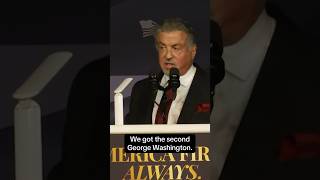 Sylvester Stallone calls Trump the quotsecond George Washingtonquot shorts [upl. by Zosema]