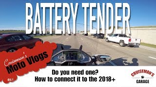 Using a Battery Tender® on the 2018 Goldwing  Cruisemans Moto Vlog  CruisemansGaragecom [upl. by Zeiler628]