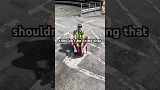 Who hired this guy🤦🏼‍♀️💀 scooter skatepark security police comedy funny skit [upl. by Auhsej]