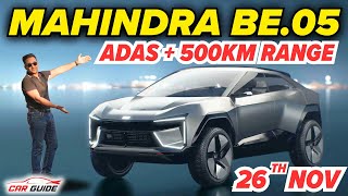 Mahindra BE 05 Electric SUV 🔥 26th Nov 🔥 Tata Curvv EV amp Creta EV Rival  New Electric Car India [upl. by Leribag295]