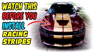 FASTEST WAY to install RACING STRIPES 3M wrap Dodge Charger Daytona [upl. by Aelgna]