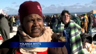 Hundreds brave cold temps for polar bear plunge [upl. by Repsaj]