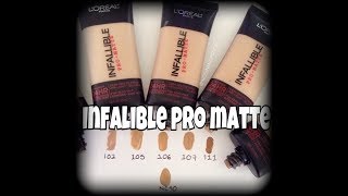 Base Infalible De LOréal pro Matte  Mi Opinion [upl. by Oswald]