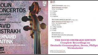 CD 21 David Oistrakh plays Stravinsky Violin Concerto amp Mozart Violin Concerto No 1 K207 [upl. by Aicen]