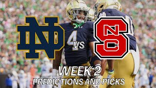 NOTRE DAME VS NC STATE Predictions and Picks 2023  Week 2 College Football Predictions 2023 [upl. by Attenov673]