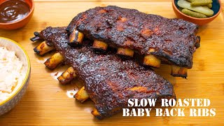 Oven Baked BBQ Pork Ribs Recipe  Baby Back Ribs [upl. by Poppy]