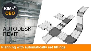 BIMOBO  BIM Planung mit automatisch gesetzten Formteilen für Kabelrinnen [upl. by Ahselet]