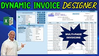 How To Create A Fully Customizable MultiPage Invoice In Excel  MASTERCLASS FREE DOWNLOAD [upl. by Nevart]