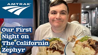 Amtrak The California Zephyr  Roomette Tour  Dinner Food  Storage Space  November 2024 [upl. by Isidoro]