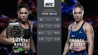 Amanda Nunes vs Ronda Rousey Full Fight 4K [upl. by Rubetta114]