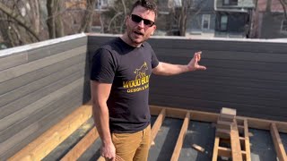 Framing a Rooftop Deck With Wood [upl. by Gordy203]