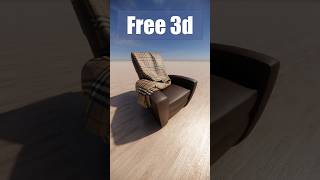 3d Leather armchair with plaid 3dmodel 3dmodels archicad [upl. by Henarat]