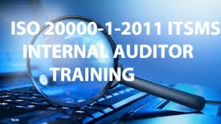 ISO 20000 Internal Auditor Training  ITSM internal auditor  ISO 20000 1 internal auditor training [upl. by Olecram]