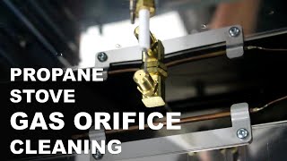 Cleaning a propane stove gas orifice [upl. by Gnehc]