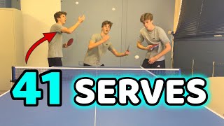 Every Table Tennis Serve in 101 Seconds [upl. by Mayberry]