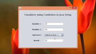 Calculator by using combobox in java [upl. by Karalee570]