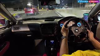 Honda Civic Type R EK9 night POV drive  Malaysia POV Test Drive [upl. by Annovaj612]