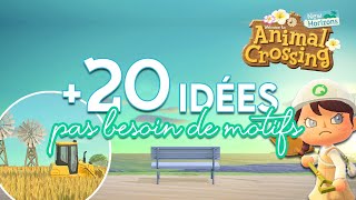 20 IDÉES DÉCO SANS MOTIFS ET FACILES A REFAIRE 🍃  ANIMAL CROSSING NEW HORIZONS [upl. by Femmine]