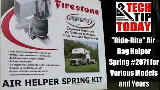 Firestone RideRite Air Bag Helper Springs Model  2071 SD Popular Products [upl. by Eiramrefinnej]