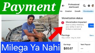 Facebook Monetization Impacted 🤑Payment Milega Ya Nahi❓️Flagged behavior ⚠️ Facebook Flagged Content [upl. by Irehc679]