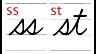 【筆記体】2文字のつなげ方 ss st Cursive connecting [upl. by Rupert]