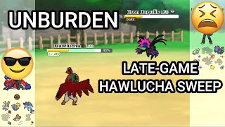 Unburden Hawlucha Was Impossible To Stop Pokemon Showdown Random Battles High Ladder [upl. by Ahsatam]