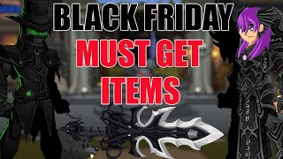 AQW Must Get Black Friday Items  2 Free Classes  Boss Drops  Merge Shops  Nation x Legion Gear [upl. by Jaymee]