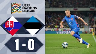 David Strelec Goal  Slovakia vs Estonia 10 Highlights  UEFA Nations League 2024 [upl. by Saisoj]