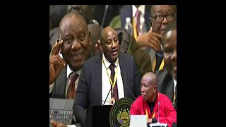 Ramaphosa laughed as Gayton Mckenzie beefed Julius Malema Ninenine right in Parliament 2024 beef [upl. by Notwen422]