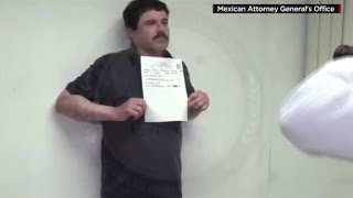 New video shows El Chapo being booked [upl. by Maurita83]