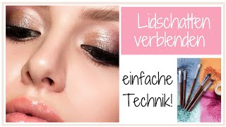 Lidschatten richtig auftragen  Tutorial für Anfänger [upl. by Noirad]